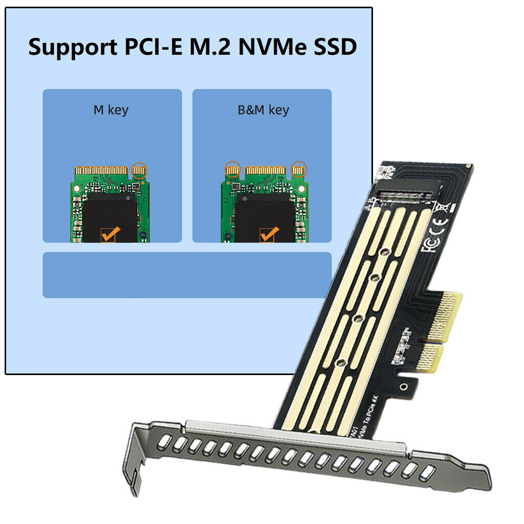 M.2 NGFF M-Key PCIE 3.0 X4 NVMe SSD Adapter Expansion Card 2230-2280 Parts