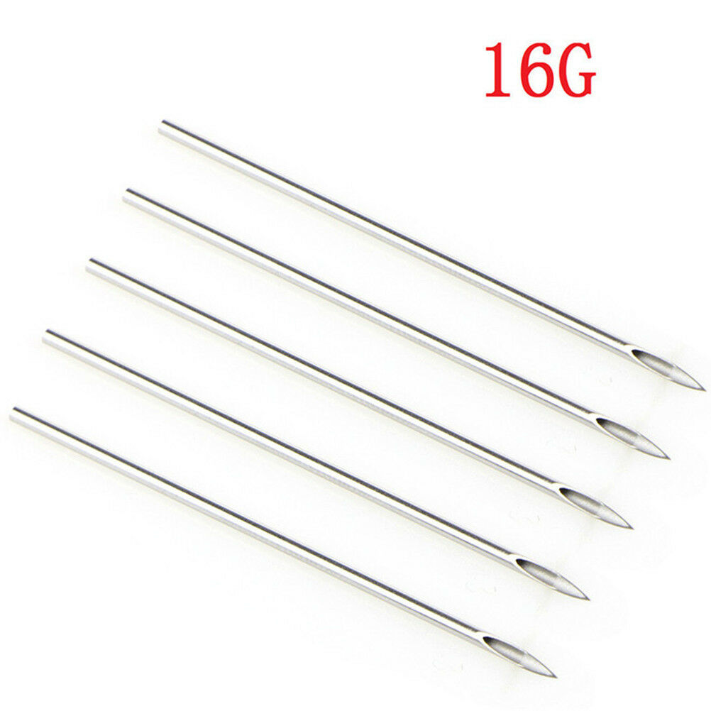 41PCS Professional Body Piercing Tool Kit Ear Nose Navel Nipple Needles Set DF