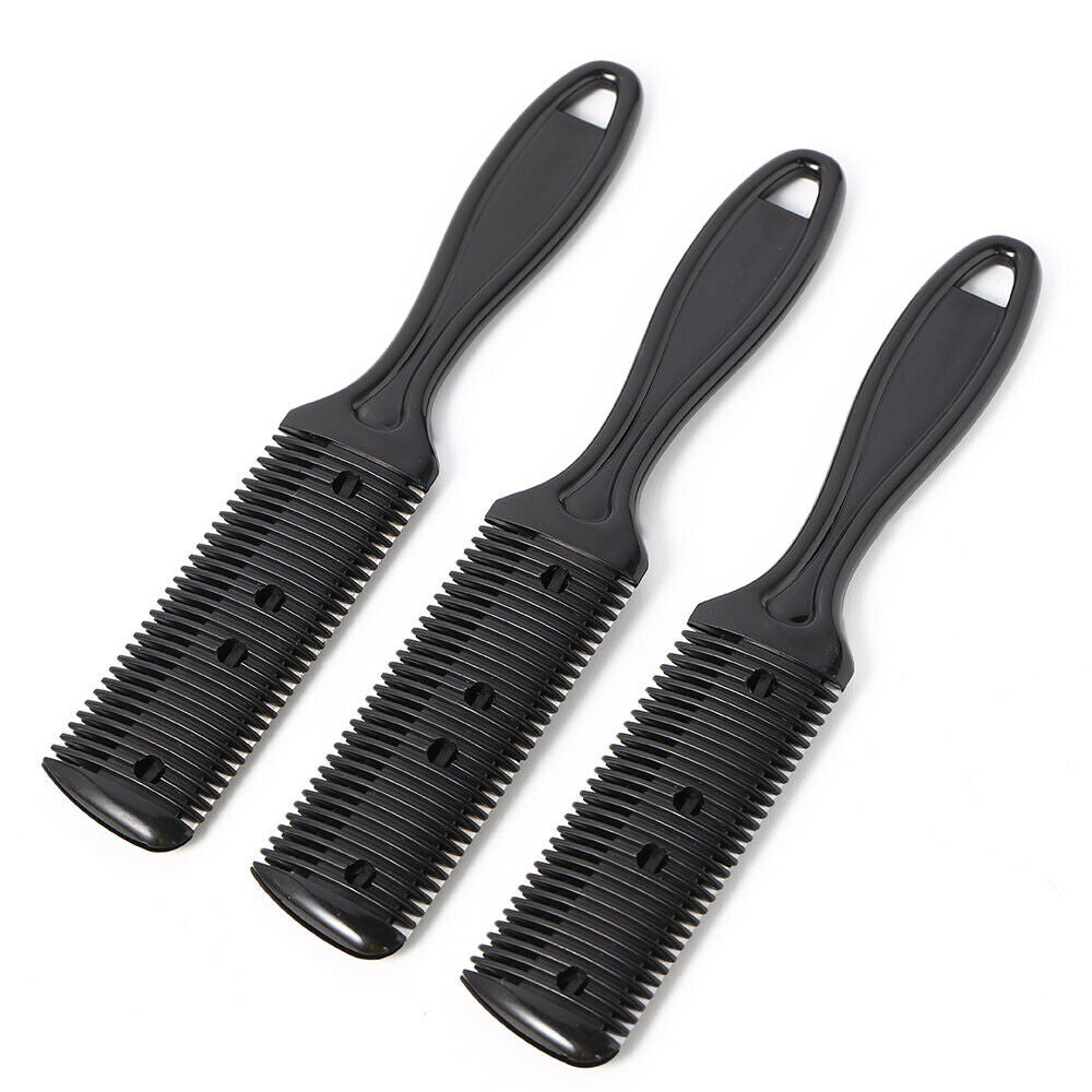 3x Hair Cutters Thinning Shaper Comb Two Razor Blades Trimmer Hair Remover