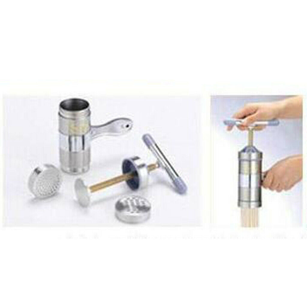 Manual Pasta Machine Noodles Spaghetti Fettuccine Tagliatelle Maker 2 Molds