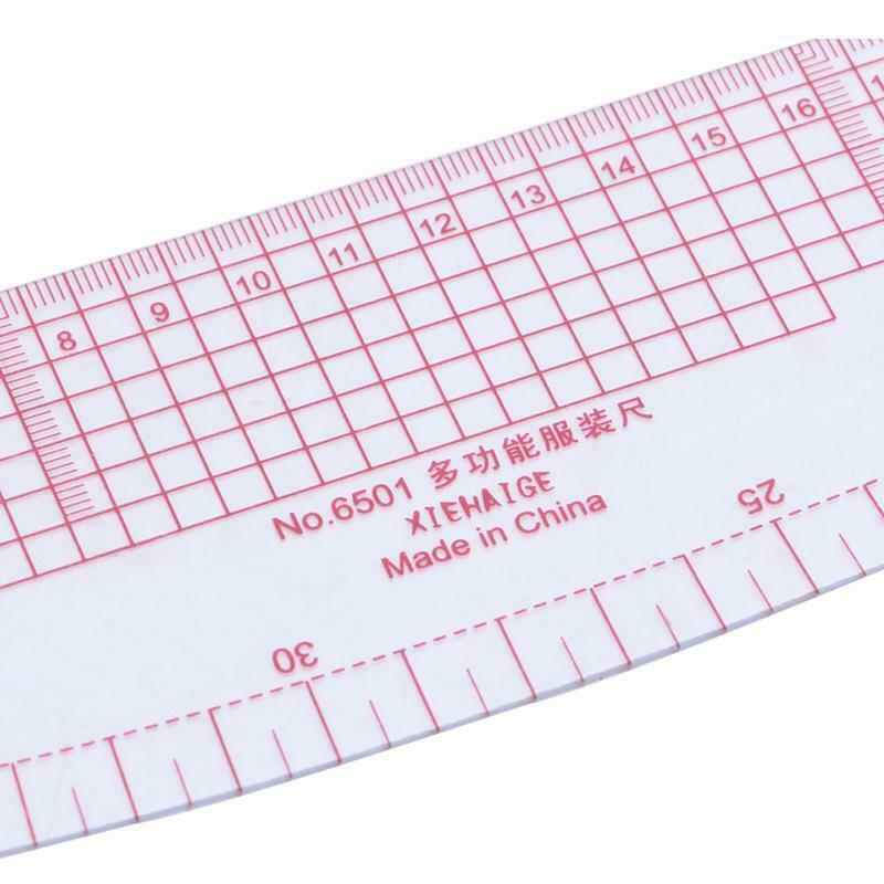 Multi-function Clothing Ruler for Making Clothes Tailor Sewing Tool Plastic