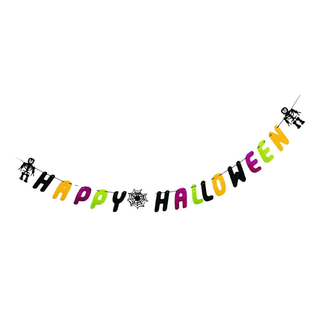 Skeleton Letters Halloween Banner Hanging Ornaments Photo Props Supplies