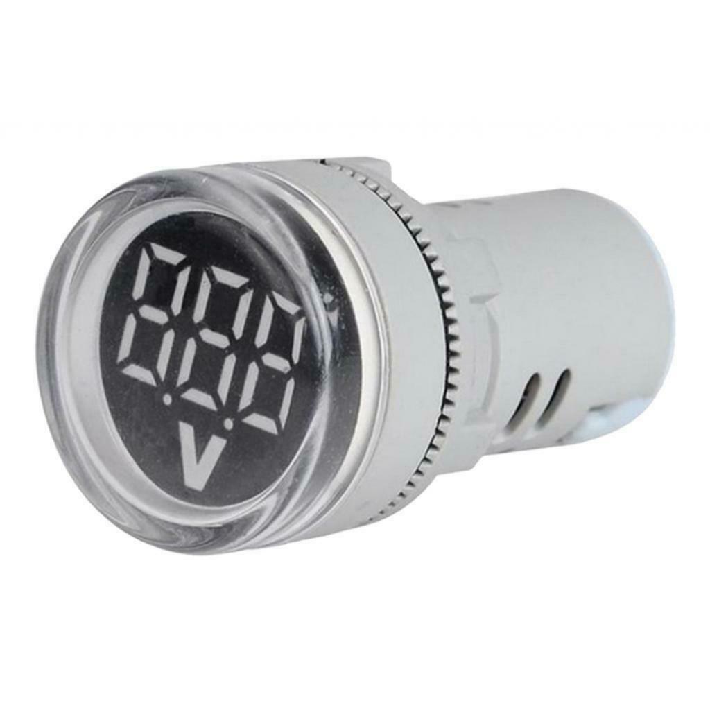 Voltmeter AC 12-500V Voltmeter Power Monitor LED Indicator Light White