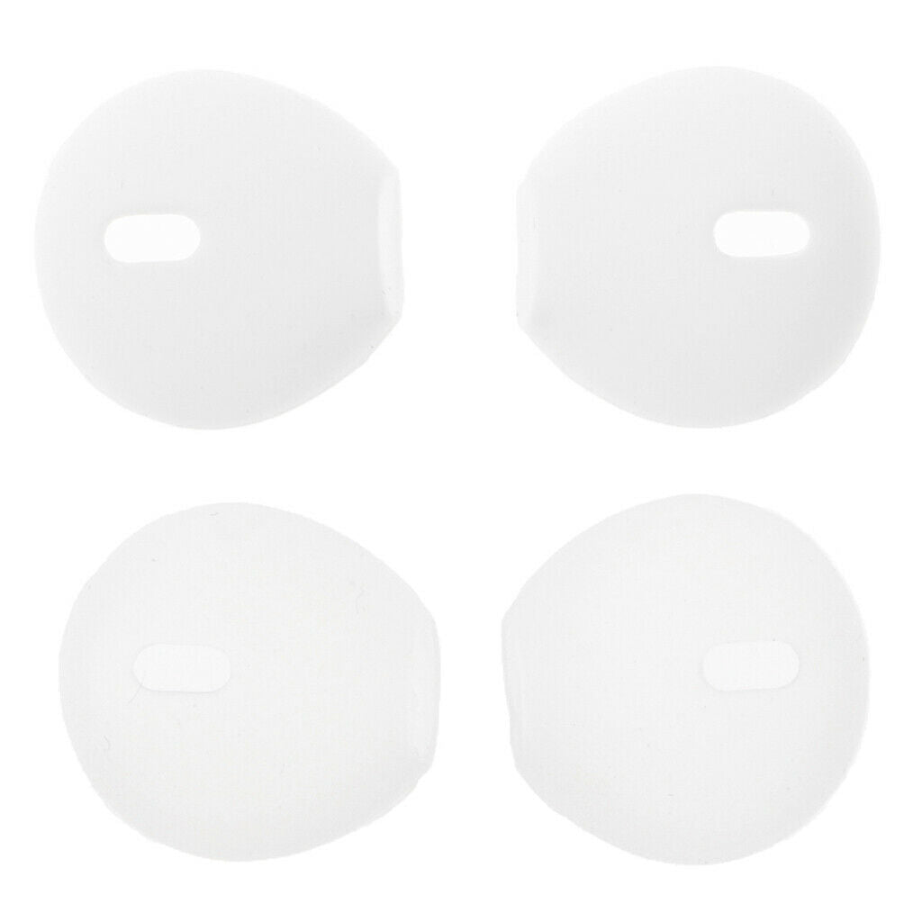 2 Pairs In Ear Soft Silicone Ear Gels Tips Holder Cover for