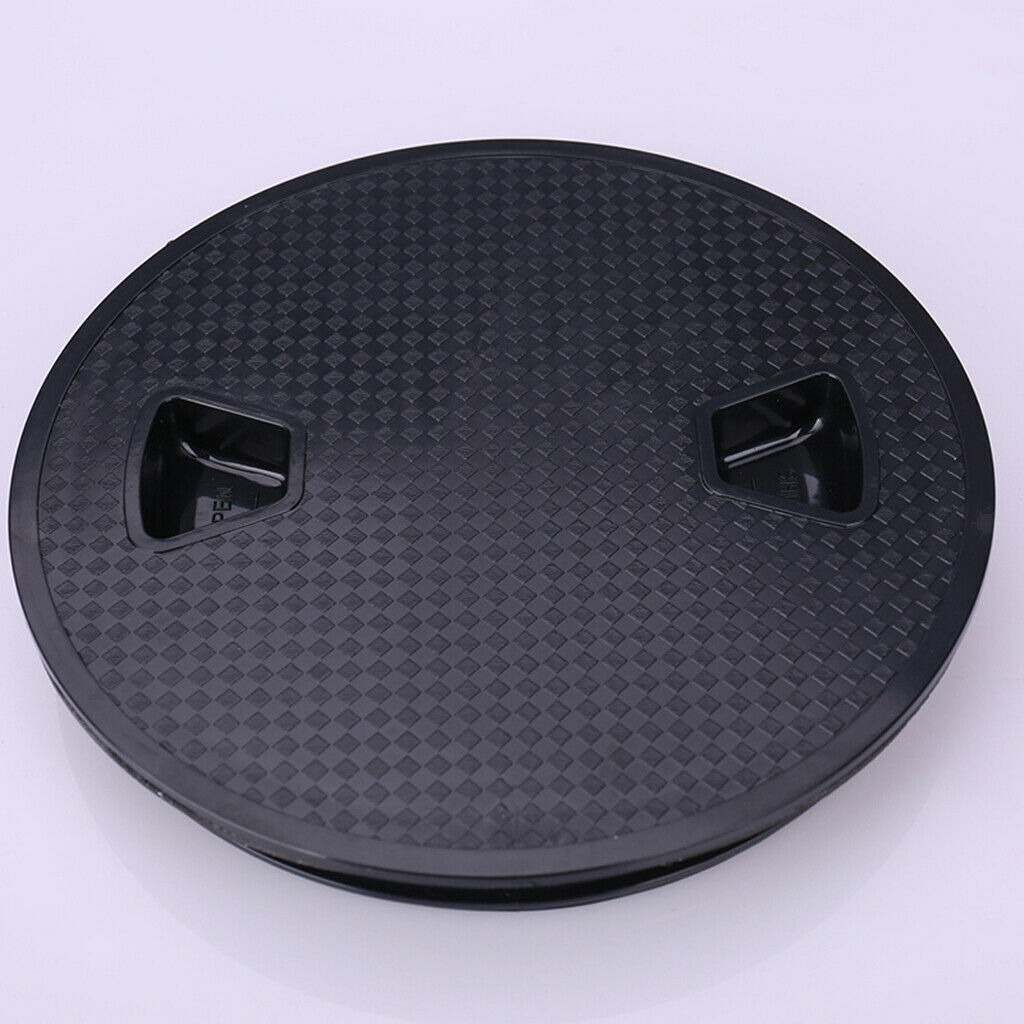 2pcs Marine Boat RV Black 8Inch Access Hatch Covers Screw Out Deck Plate