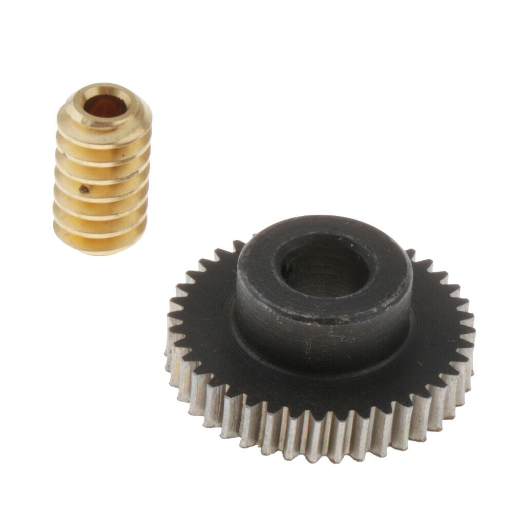 2X0.5 Modulus Steel Worm Gear Wheel 40 Tooth  + Brass Gear Shaft Set