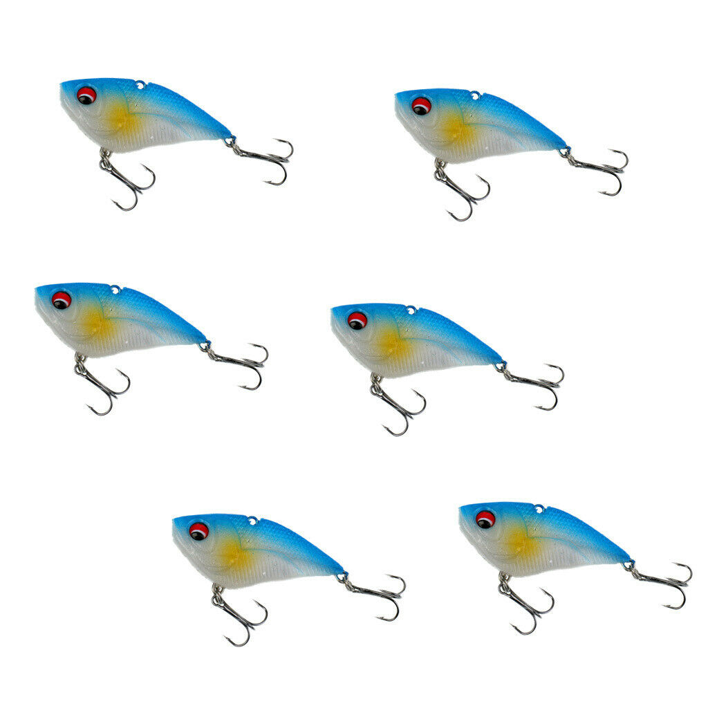 6 Pcs. Artificial Bait Set Blue Fishhook Bait - Fishing Tool For Anglers