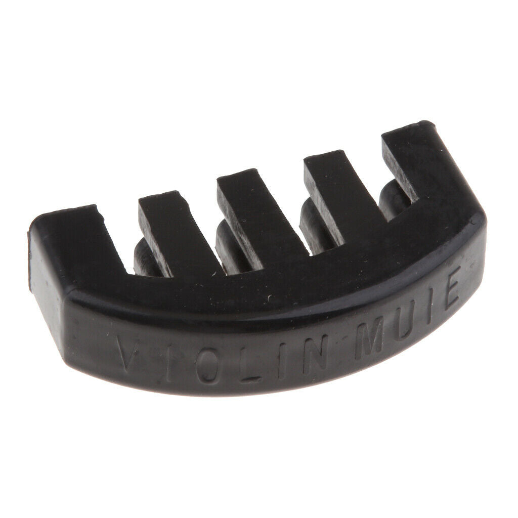 Durable Rubber Violin Fiddle Mute 5 Forks Silencer for 4/4 3/4 1/2 Size Violin