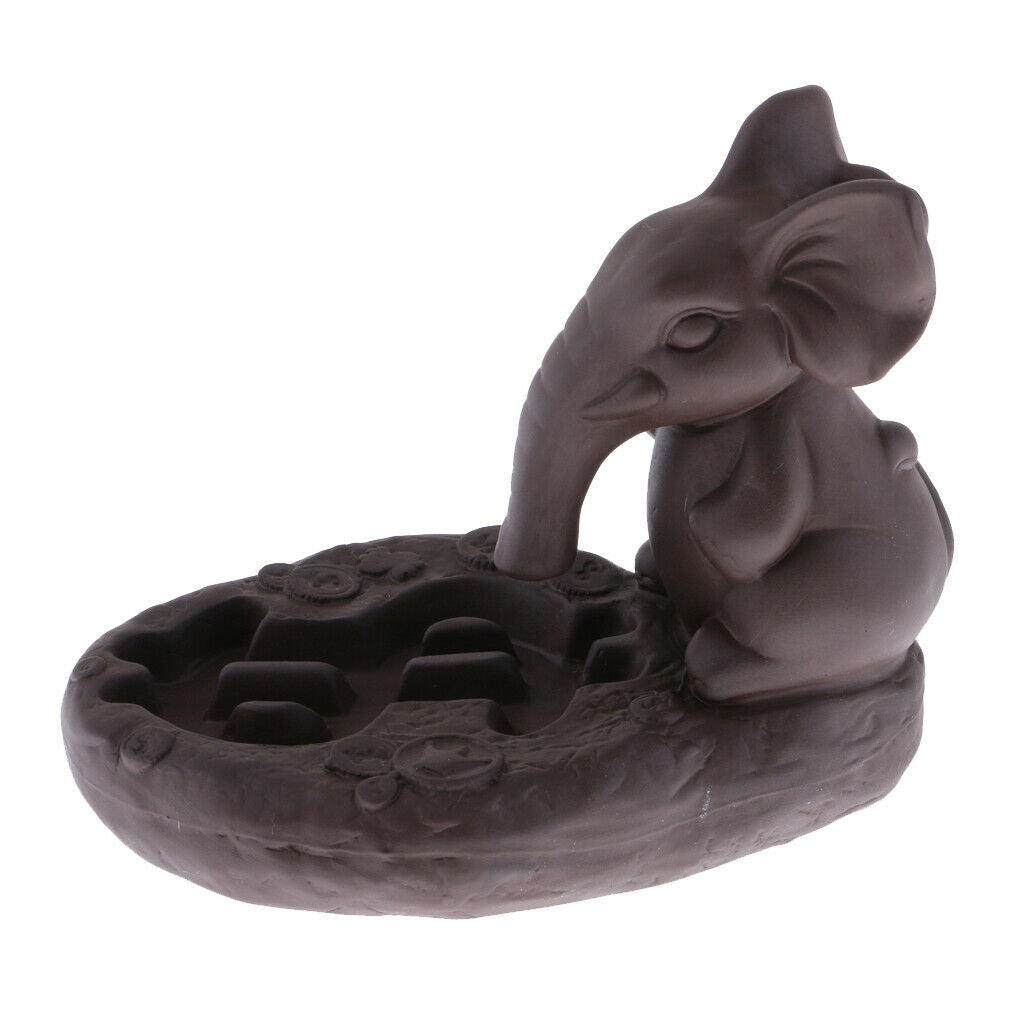 Porcelain Backflow Ceramic Incense Burner Smoke Tower Fragrance Elephant #8