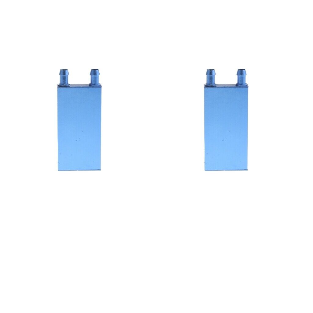 2Piece Water Cooling Block Radiator Cooler Aluminum For Computer Radiator Blue