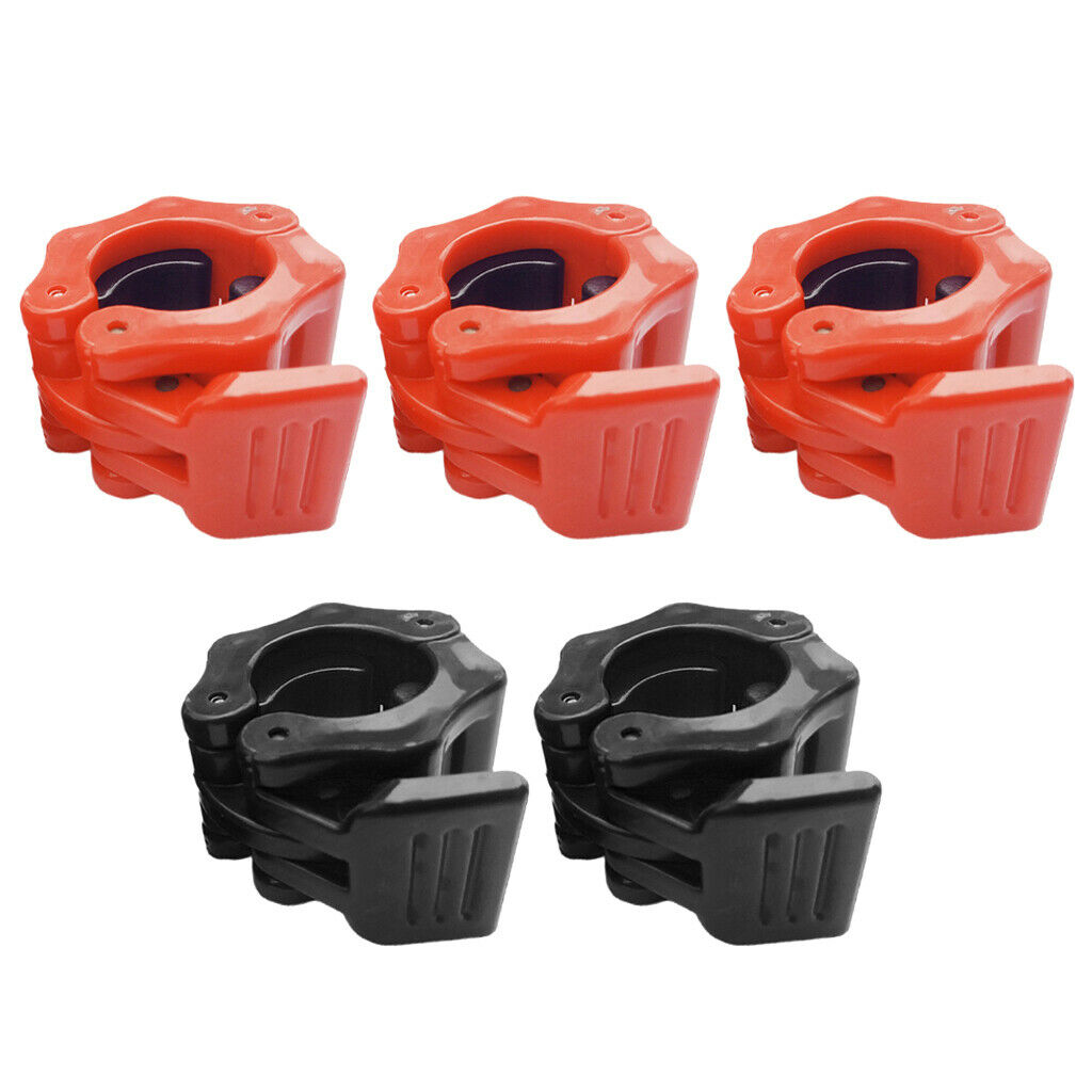 5pcs Barbell Clamps Standard Olympic Dumbbell 1'' Lock Collar Accessories