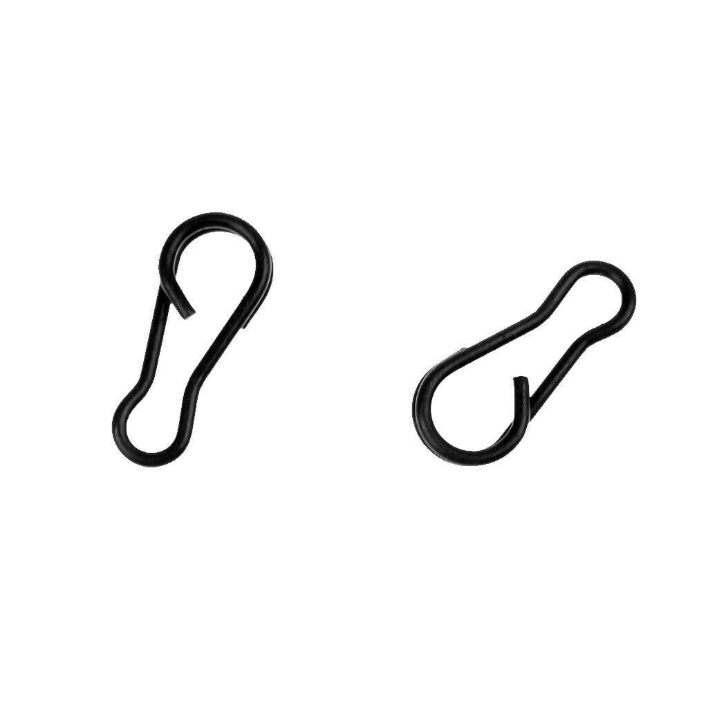 Quick Change Clips Carp Fishing Clips Fishing Swivels Black