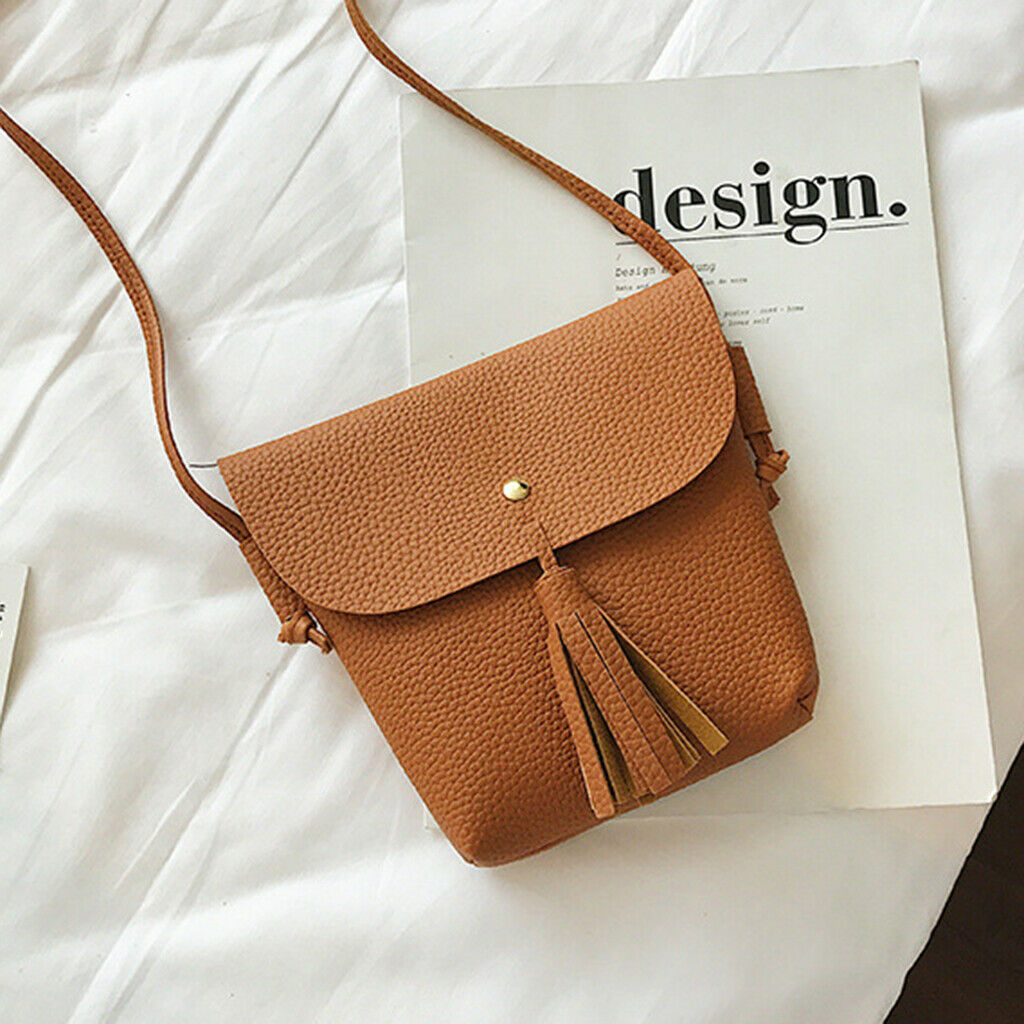 Women Clutch Bag PU Leather Shoulder Crossbody Purse Handbags - Brown, as