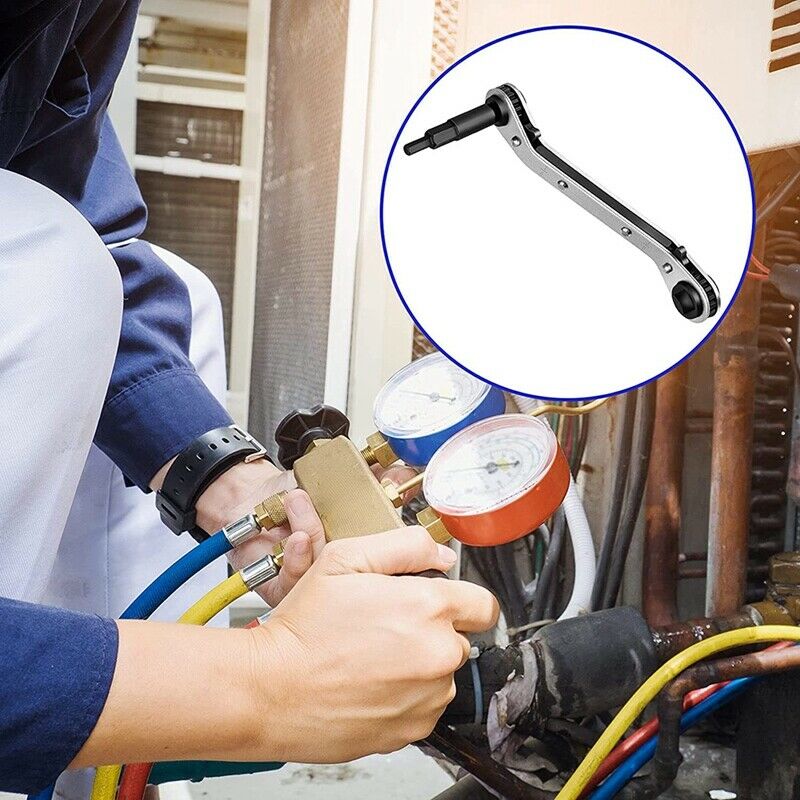 3/16 To 1/4 Ratchet Wrench, 3/8 To 5/16 Service Wrench,Suitable for Air ConditK8