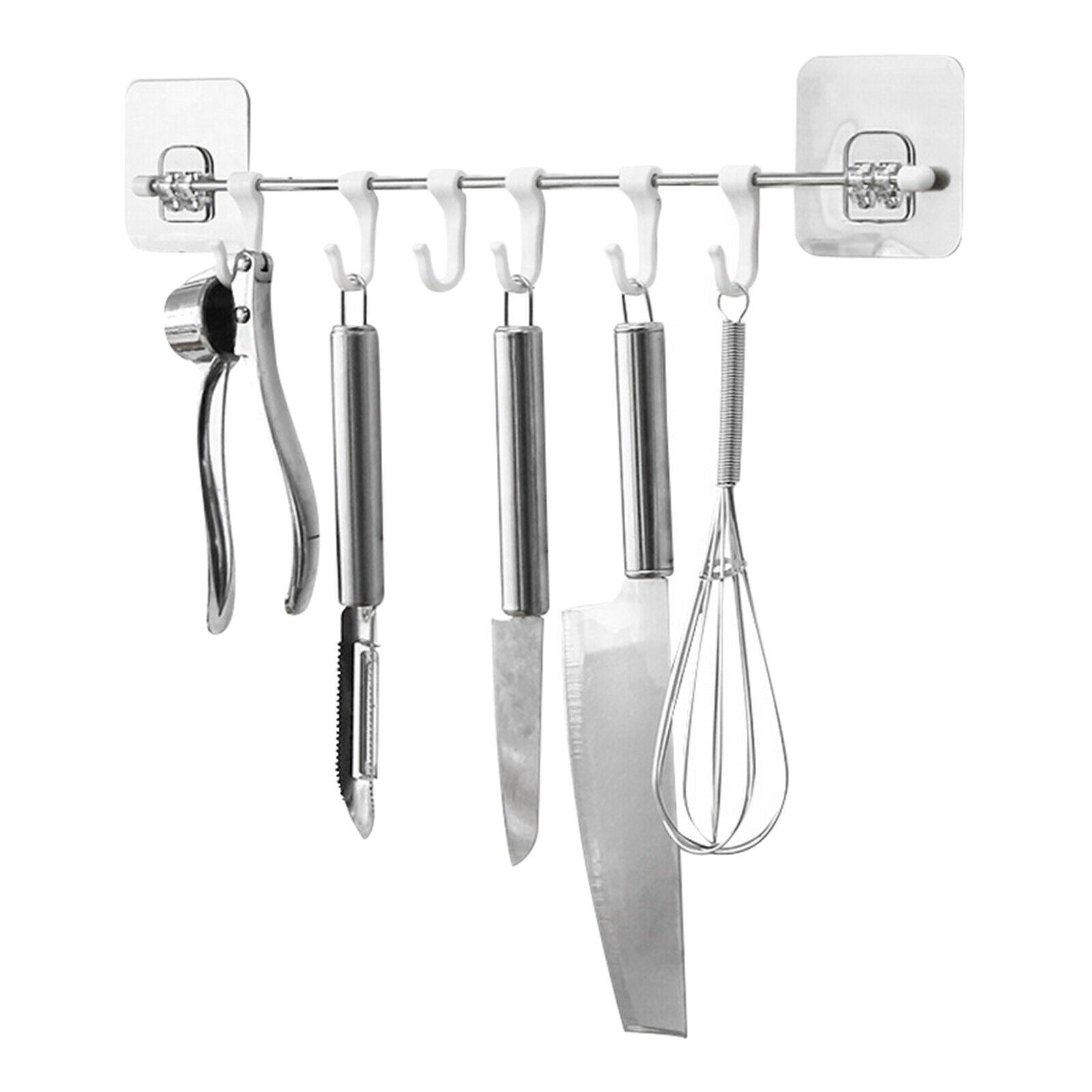 Wall Rack Kitchen Rail Rack Hook Behind Door Organizer Hanger BBQ Tools Cups