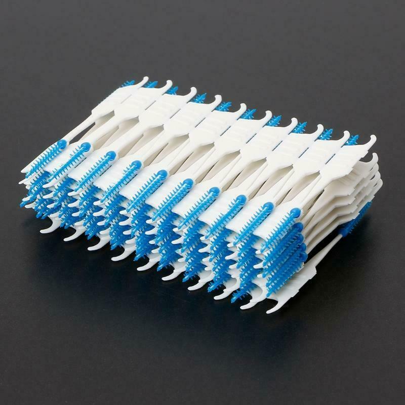120pcs Double Floss Head Hygiene Dental Silicone Interdental Brush Toothpick