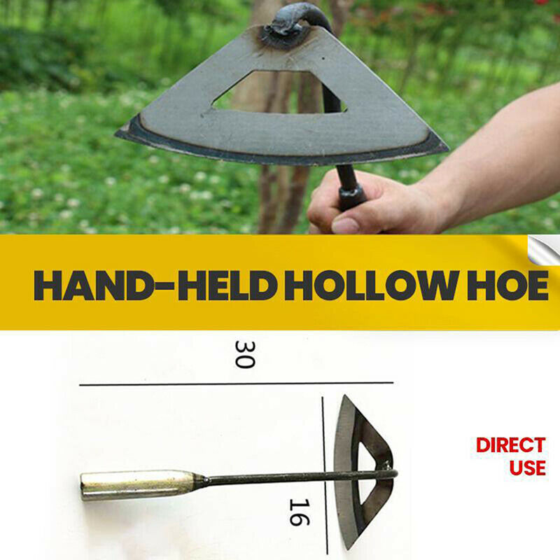 1PCS Gardening Hand-held Hollow Small Hoe for Weeding and Gardening All-stee KX
