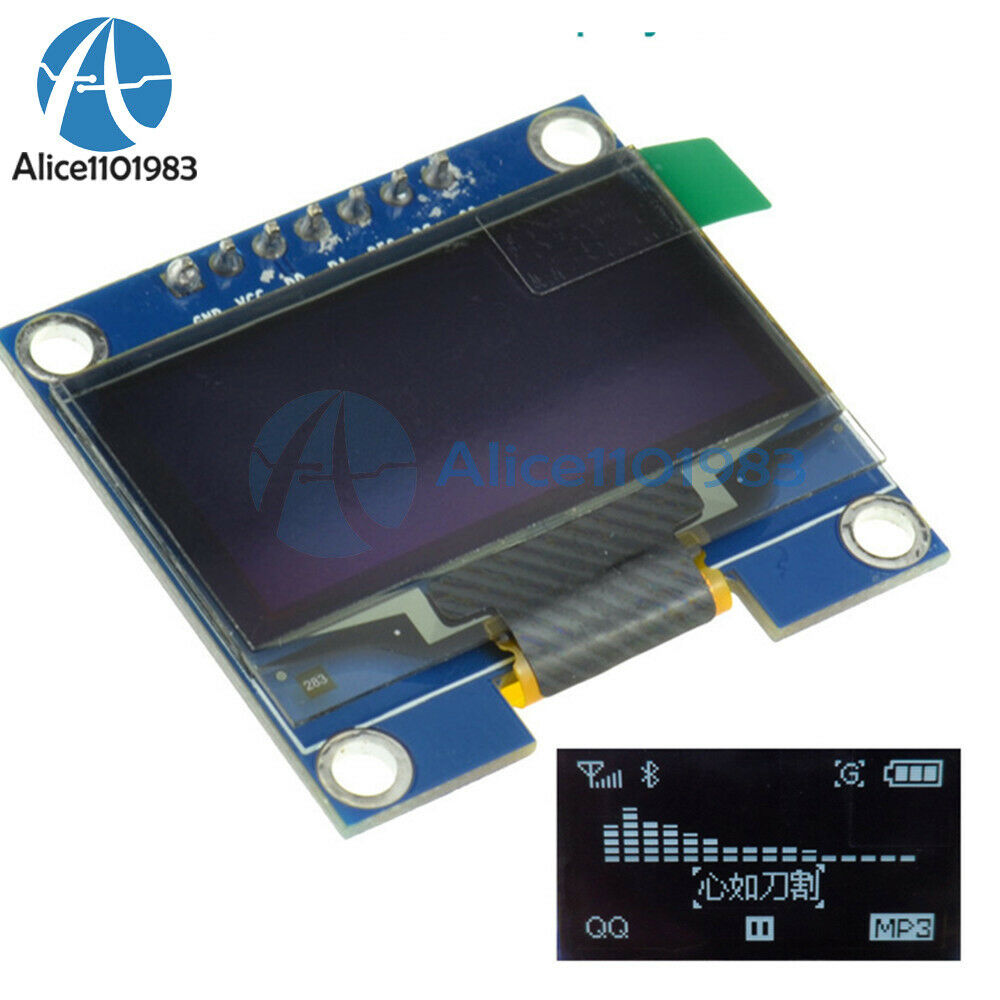 3-5V 1.3" White SPI Serial 128X64 OLCD LED Display Module for Arduino UNO R3
