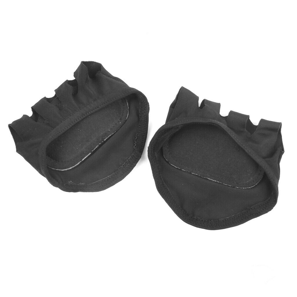 Women Anti-slip 5-Toe Forefoot Socks Massage Cushions One Pair Black