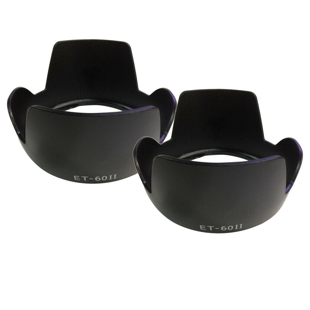 2PC Camera Lens Hood for Canon ET-60II Anti-glaring AF 24-85mm/AF-S 24-120mm