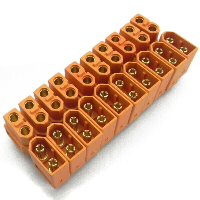 10 Pairs XT60 Male + Female Bullet Connectors Adapter Banana Plug 3.5mm T-Plug