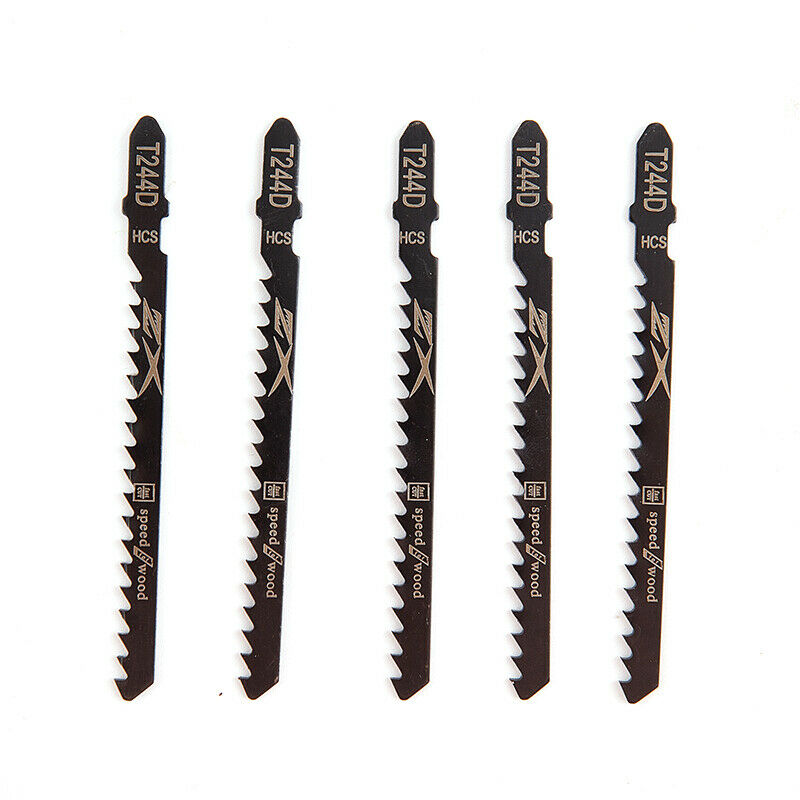 5pcs/set HCS 6T Jig Saw Blades T244D/T344D for Fast Cutting Straight CuttingBDA