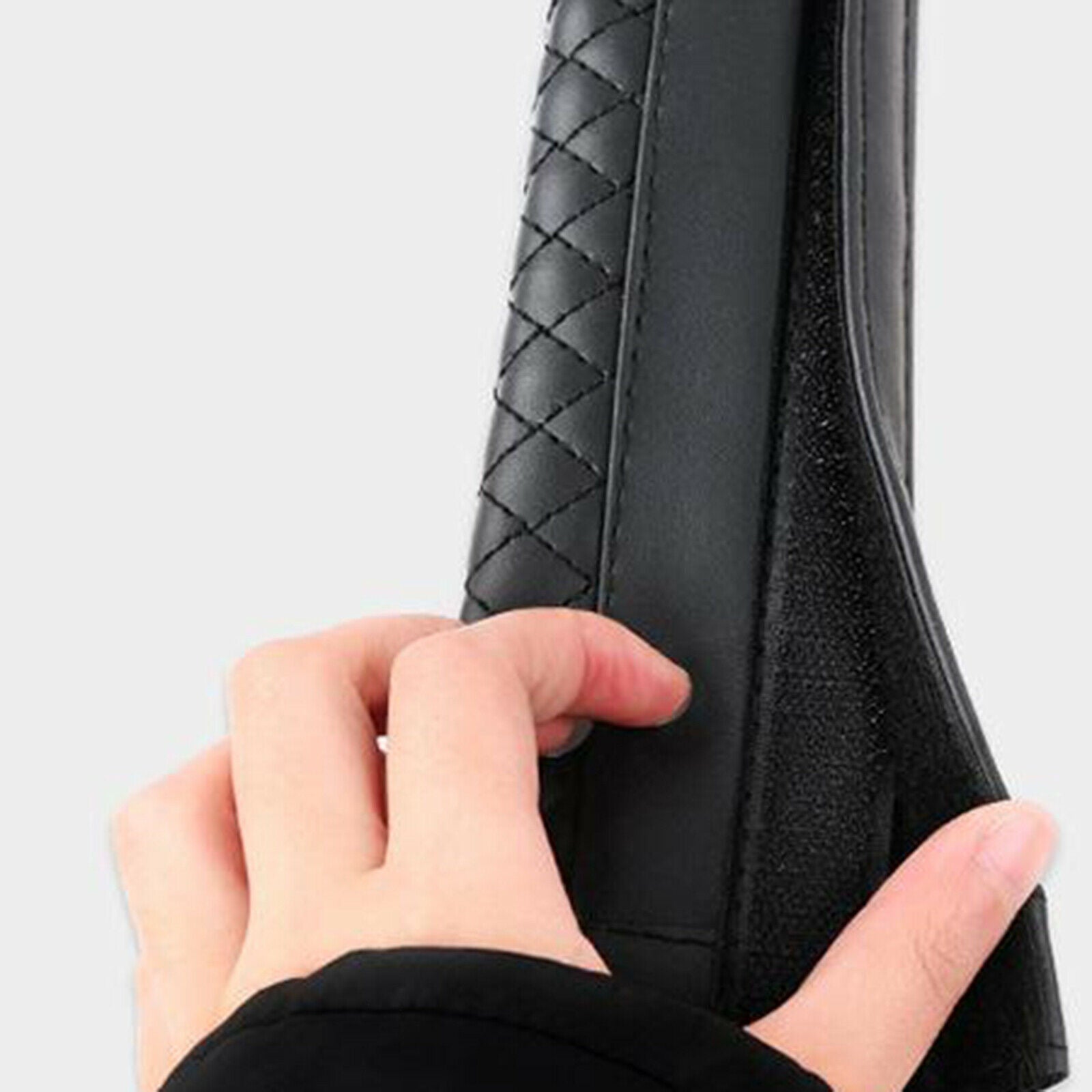 2pcs Stylish Driving Car PU Safety Seat Belt Pads Cover Protector black