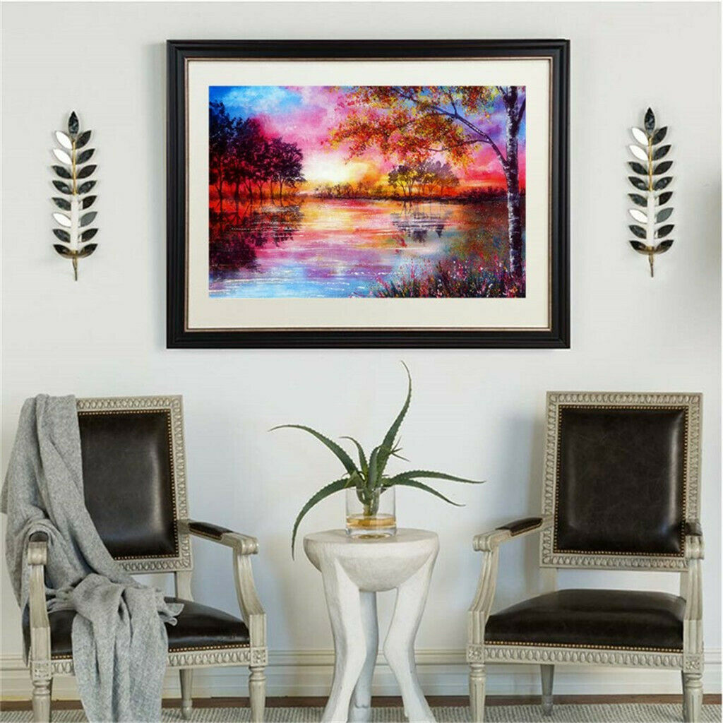 DIY Full Drill Diamond Painting Cross Stitch Kit Landscape Picture Sunrise 4