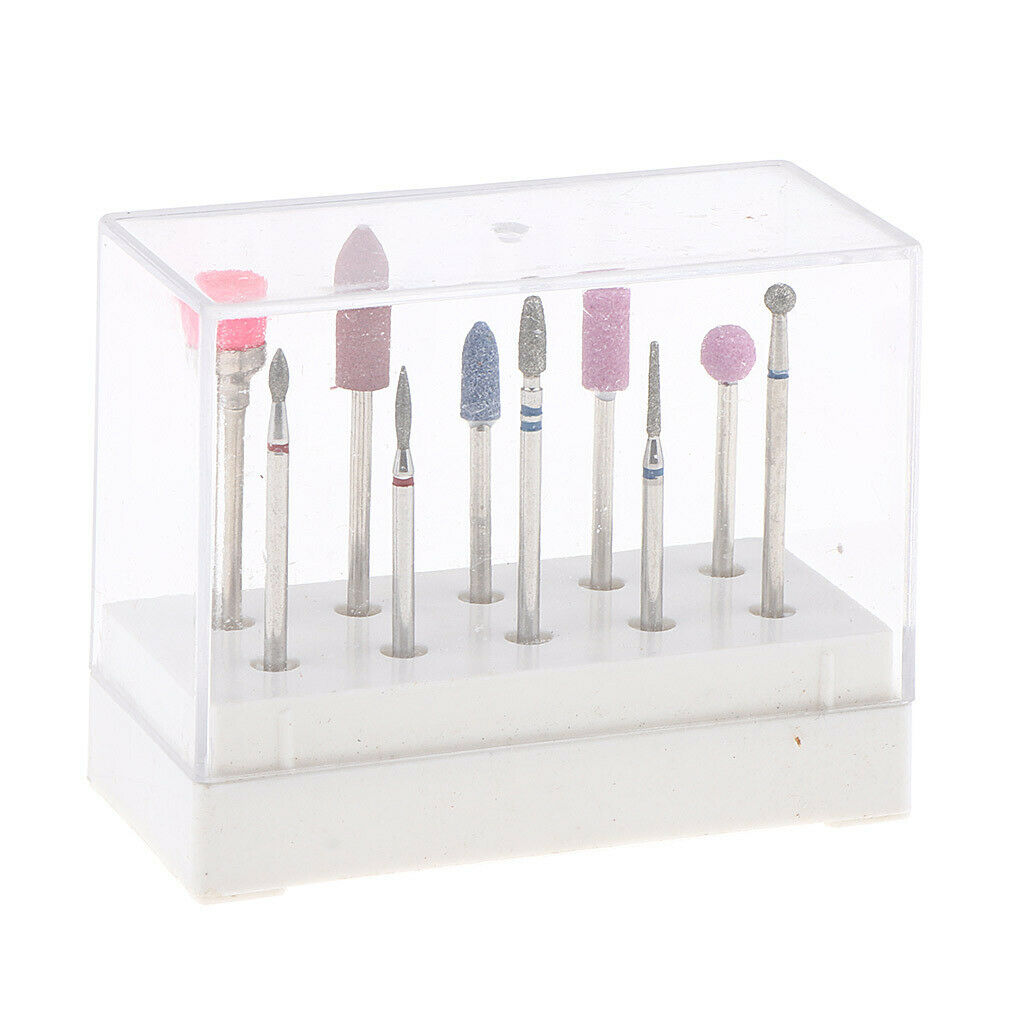 10pcs/set Cuticle Clean Nail Drill Bit File Polishing Electric Drill Bits