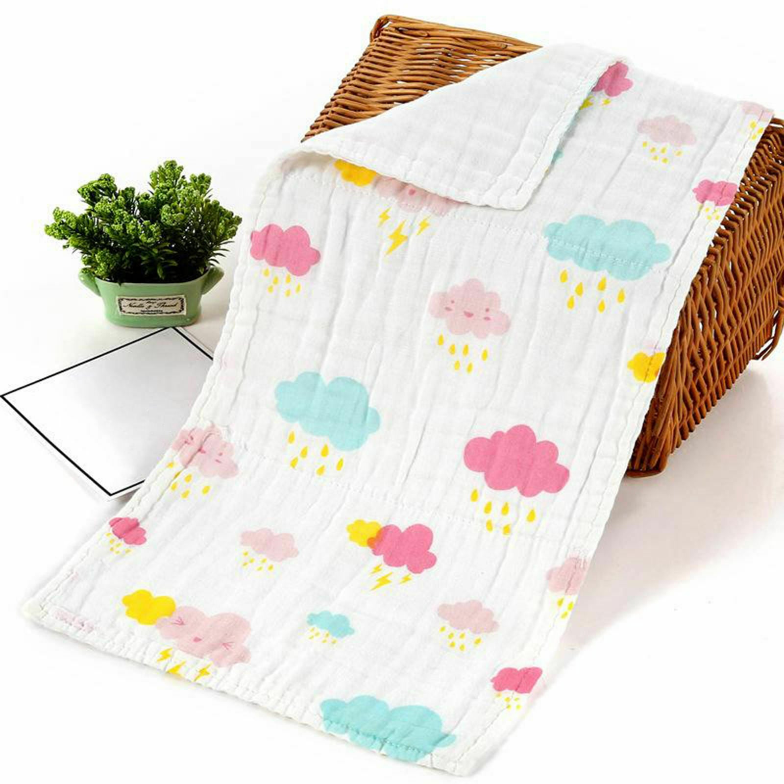 3pcs Cotton Baby Towel Soft Multi-purpose for Bathroom 25x50cm Color Random