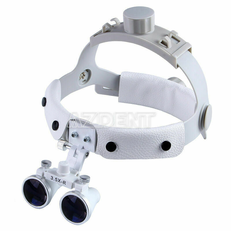 Dental Surgical Headband Binocular Loupes Magnifier 3.5X-R / Head Light Lamp