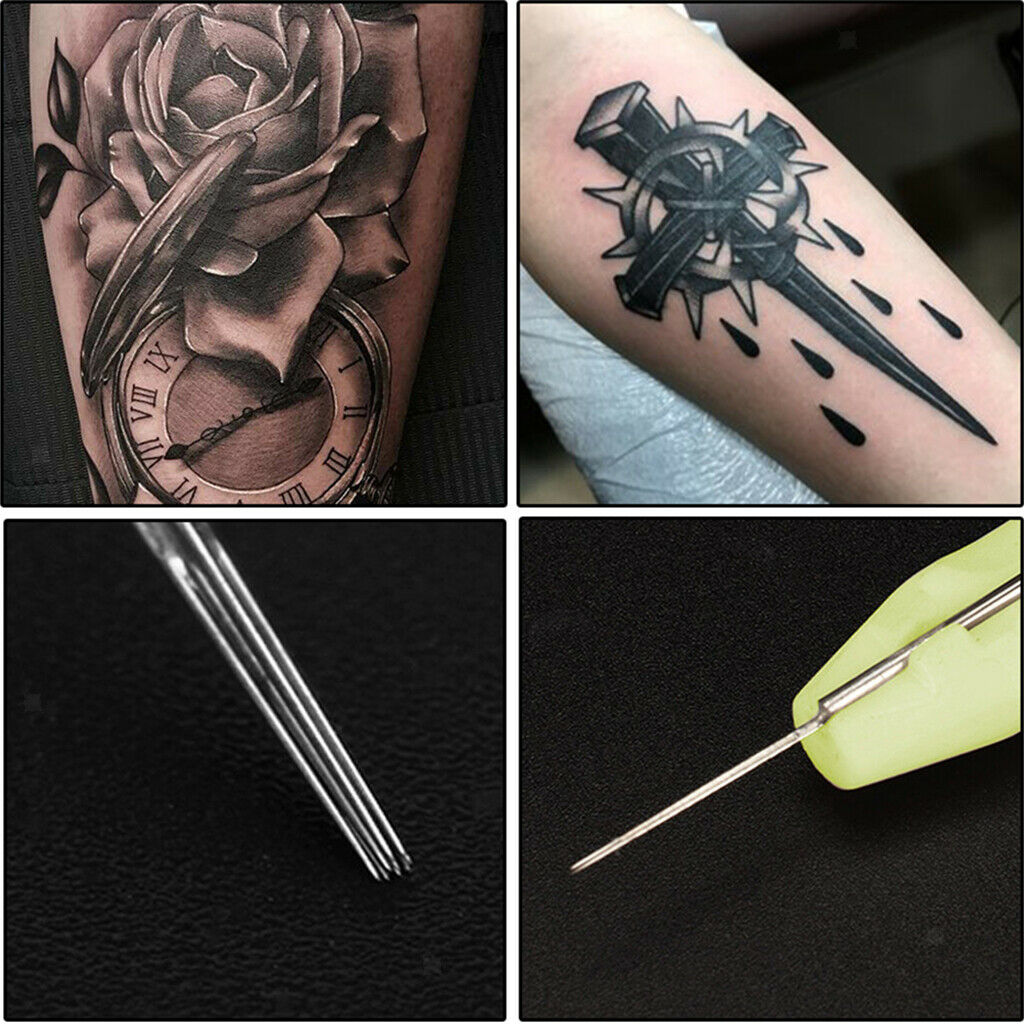 Hand Poke Tattoo Kit Needles Ink Ink Cups Color Wheel DIY Tattoo Supply