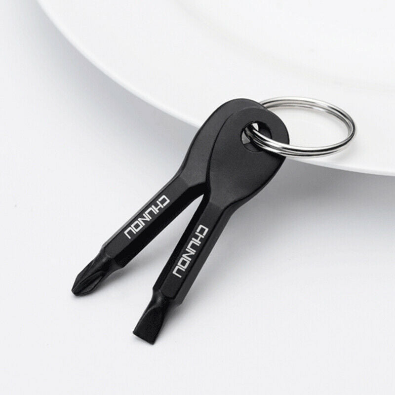 2pcs creative word  screwdriver key chain outdoor camping carabiner lockFCA