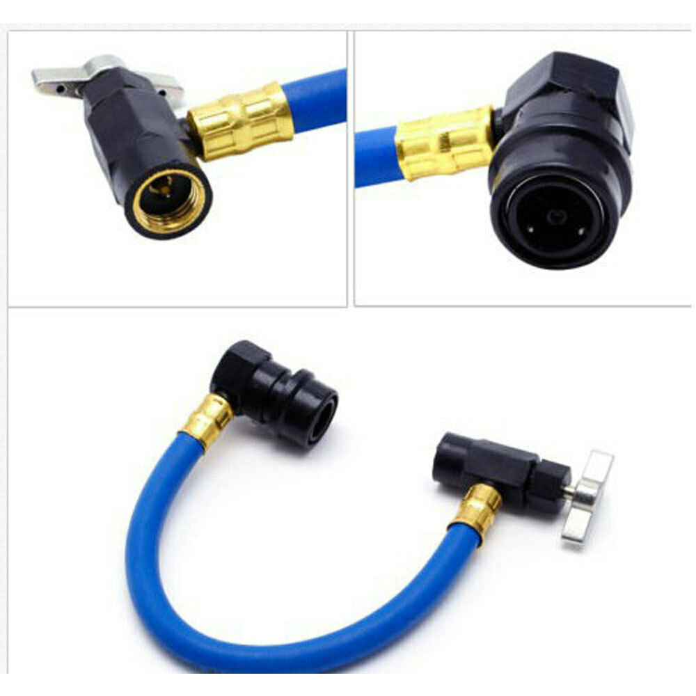 R134A Air Conditioning Recharge Measuring Hose Gauge Valve Refrigerant Pipe