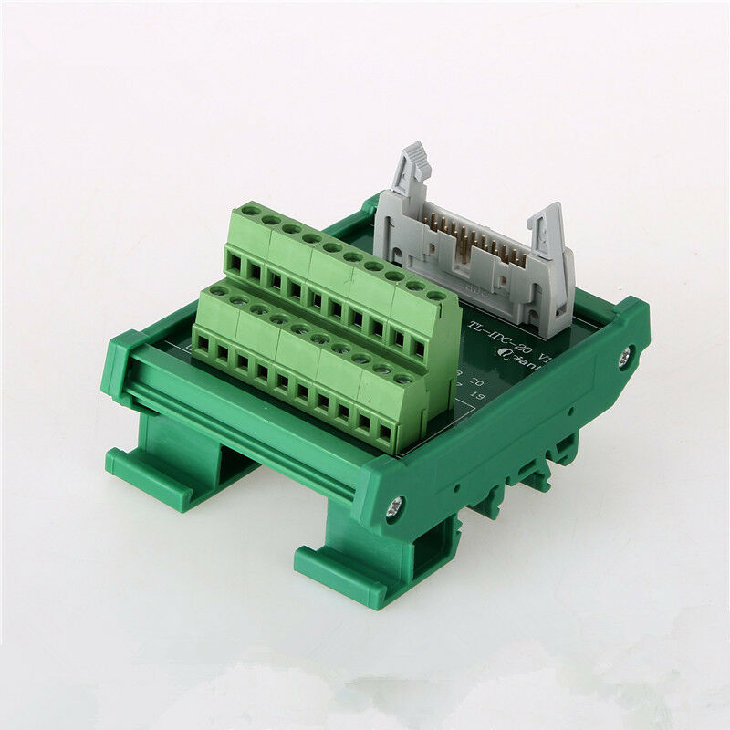 1PCS IDC Adapter 20 Pin Header Breakout Board Terminal Block 2 Row 2.54mm Pitch