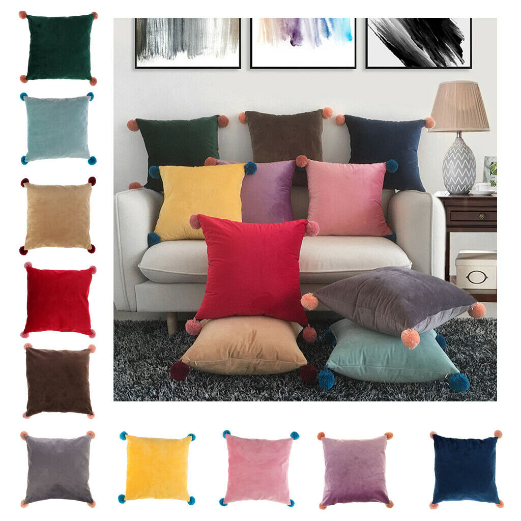 Solid Pure Color Pillowcases Home Decor Pillow Case 18x18 Inch Green