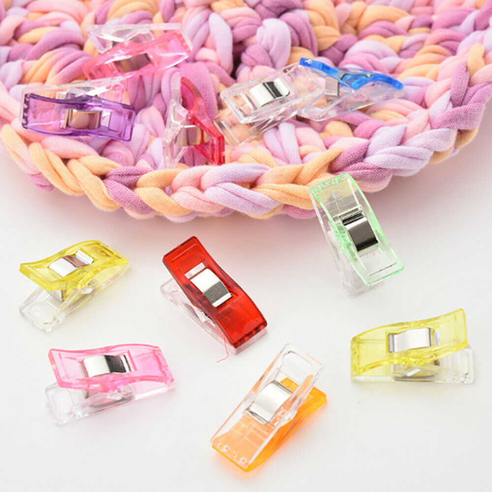 100Pcs Multicolor Plastic Clip Home Sewing Handmade Accessories Quilt Cloth Clip