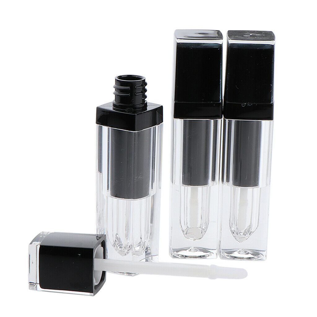 Useful Lip Gloss Tube Empty for Split Charging DIY Black - injection molding