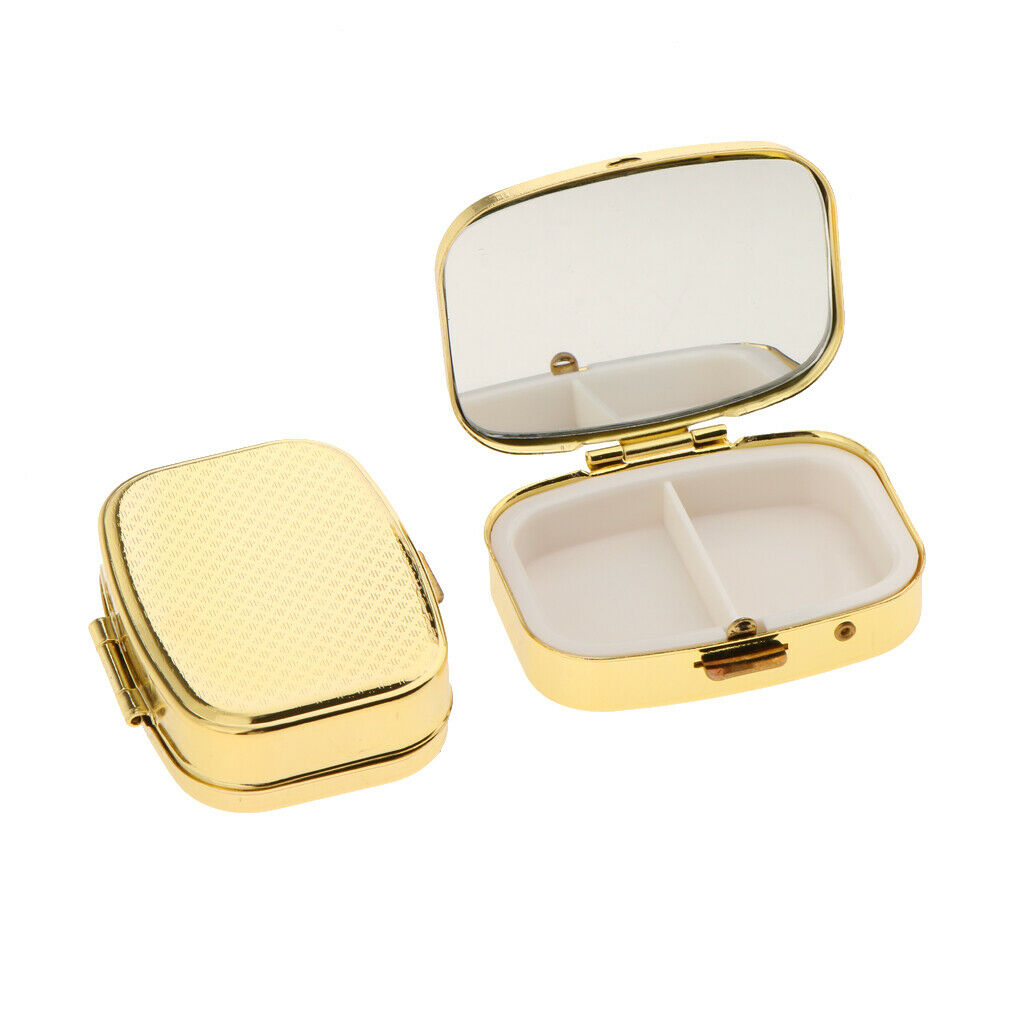 Lot 2x Box with Mirror Organizer Storage Container for