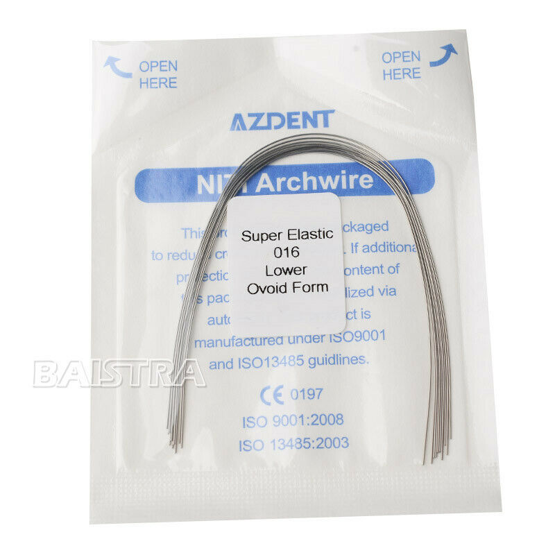 50 Kits Dental Orthodontic Arch Wires 016 Lower Super Elastic Niti Round AZDENT