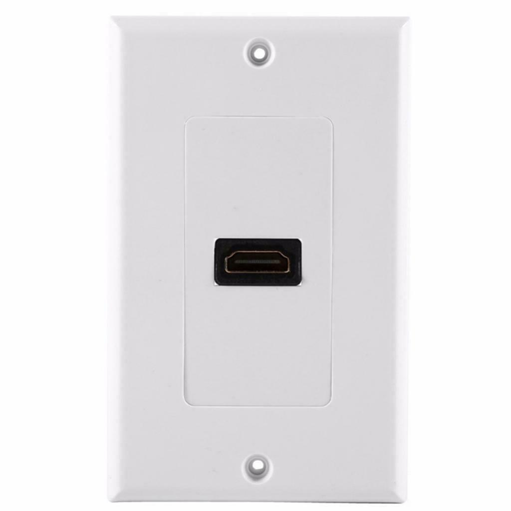 HDMI Distribution and Organization Wall Plates Panel, Single Gang HDMI 4K