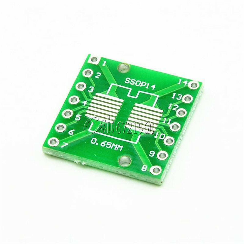10PCS SOP14 SSOP14 TSSOP14 DIP 0.65/1.27/2.54mm Adapter PCB Board Converter