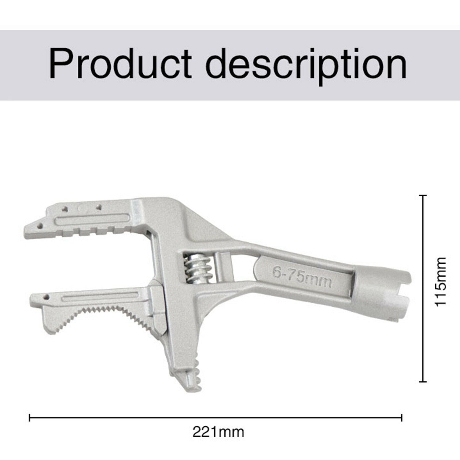 Large Opening Adjustable Wrench Universal Home Bathroom Spanner Wrench
