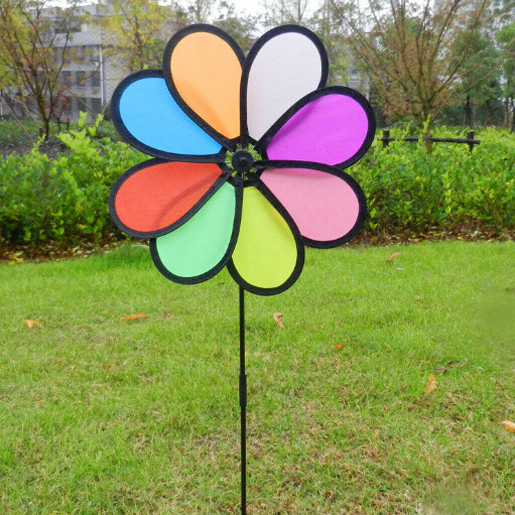 Portable Wind Spinner Pinwheel Wind Chime Flower for Garden Party Festival