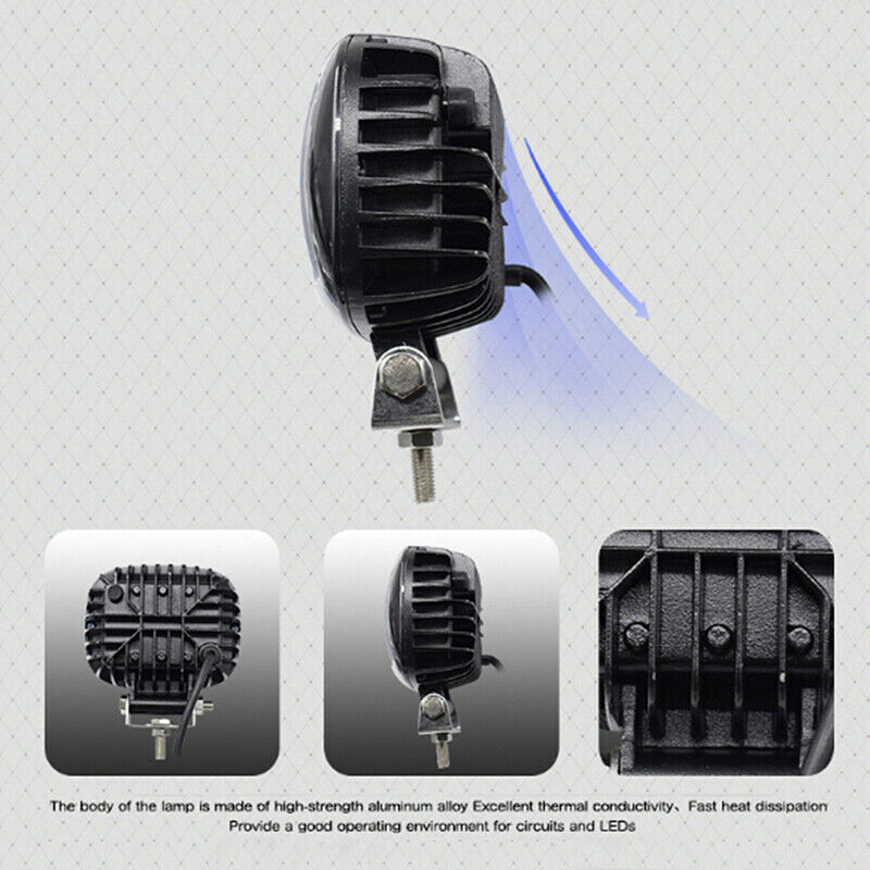 30W Spot Flood Combo Beam LED Offroad Work Light Car Boat Truck Driving Fog BDD