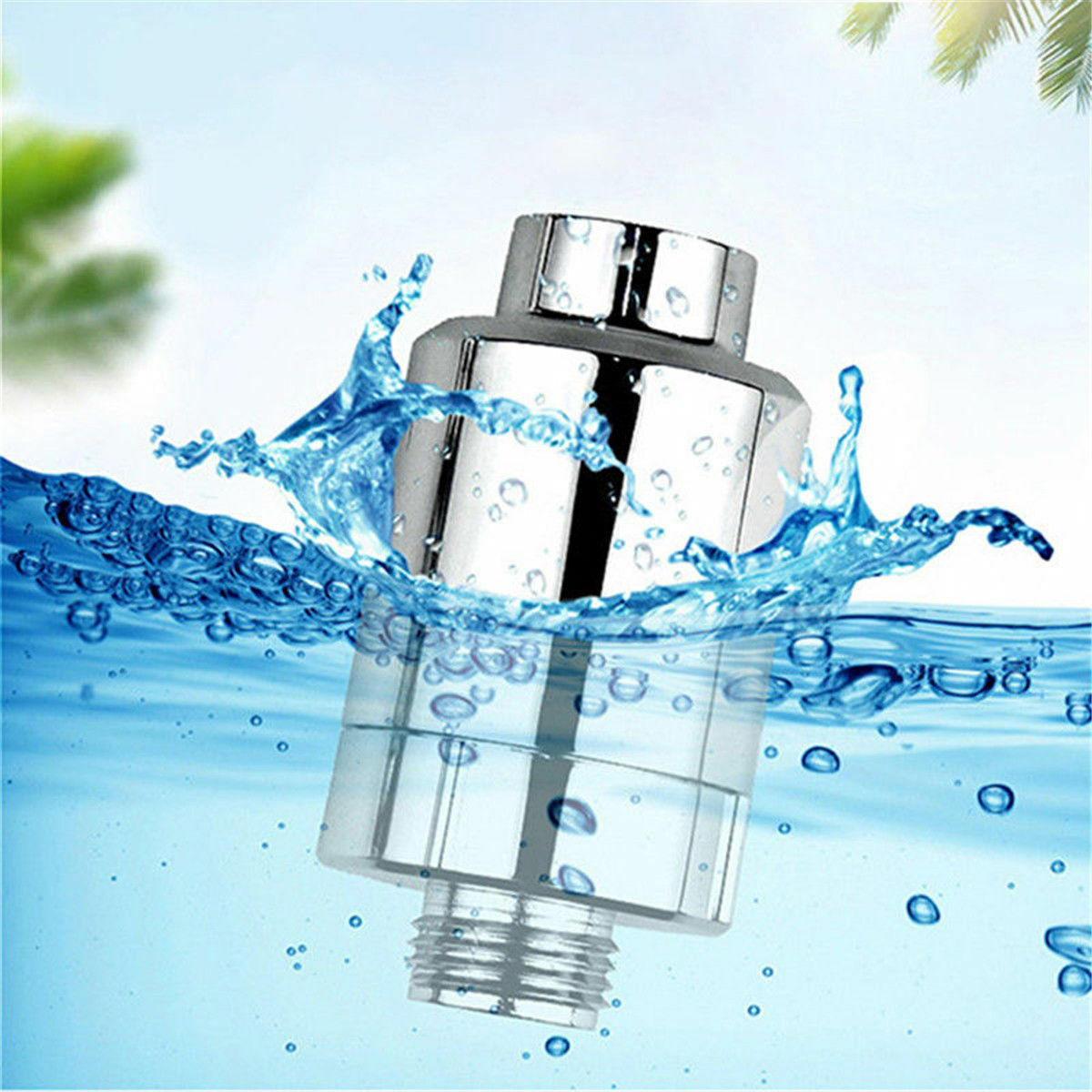 1/2" Inline Shower Filter Bathroom Water Purifier Chlorine Heavy Metal Remover