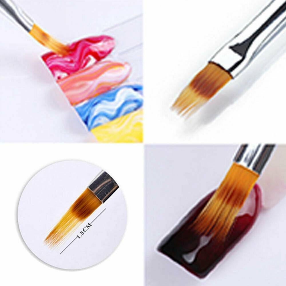 1x Nail Brush Gradient Ombre Painting Drawing UV Gel Pen Manicure Nail Art Brush