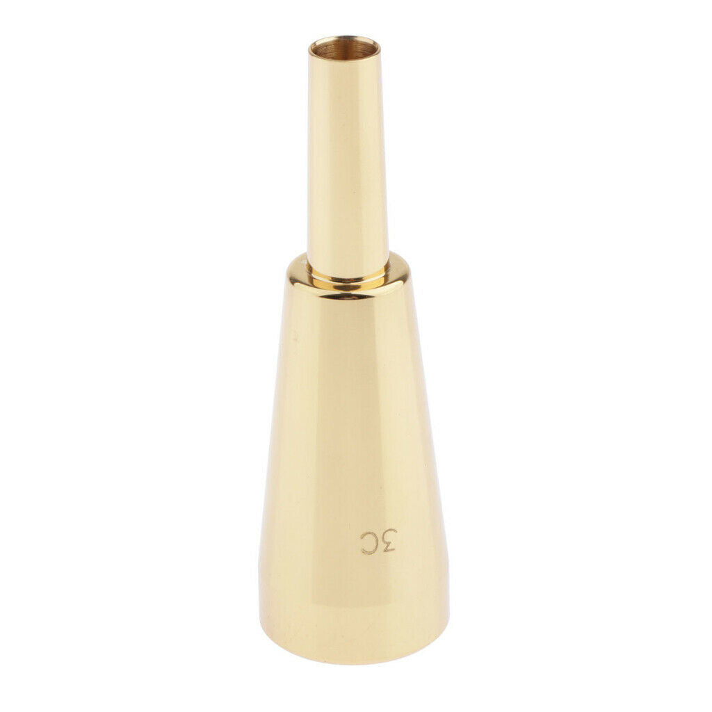 Trumpet Mouthpiece Beginner Gift Professional 3C/7C Size Golden Plated