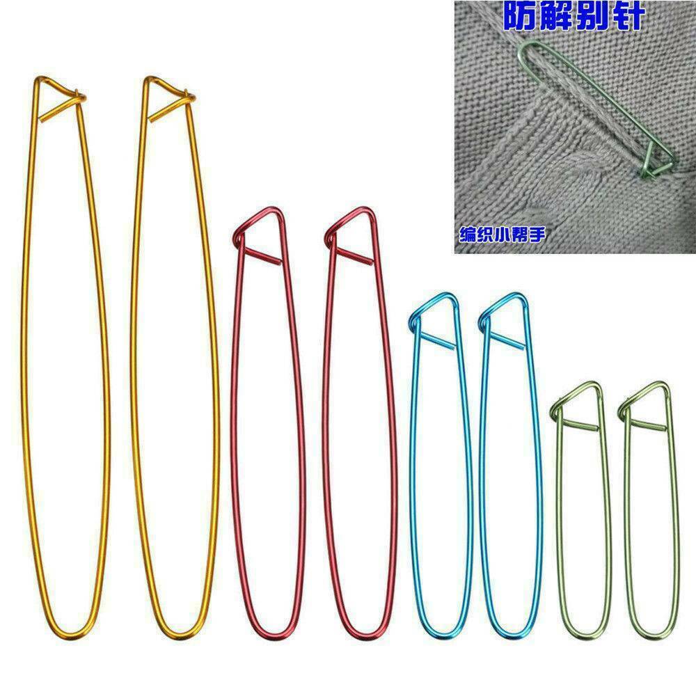 4-Sizes Aluminum Stitch Holders Pins Knit Knitting Needles Crochet Hooks Kits