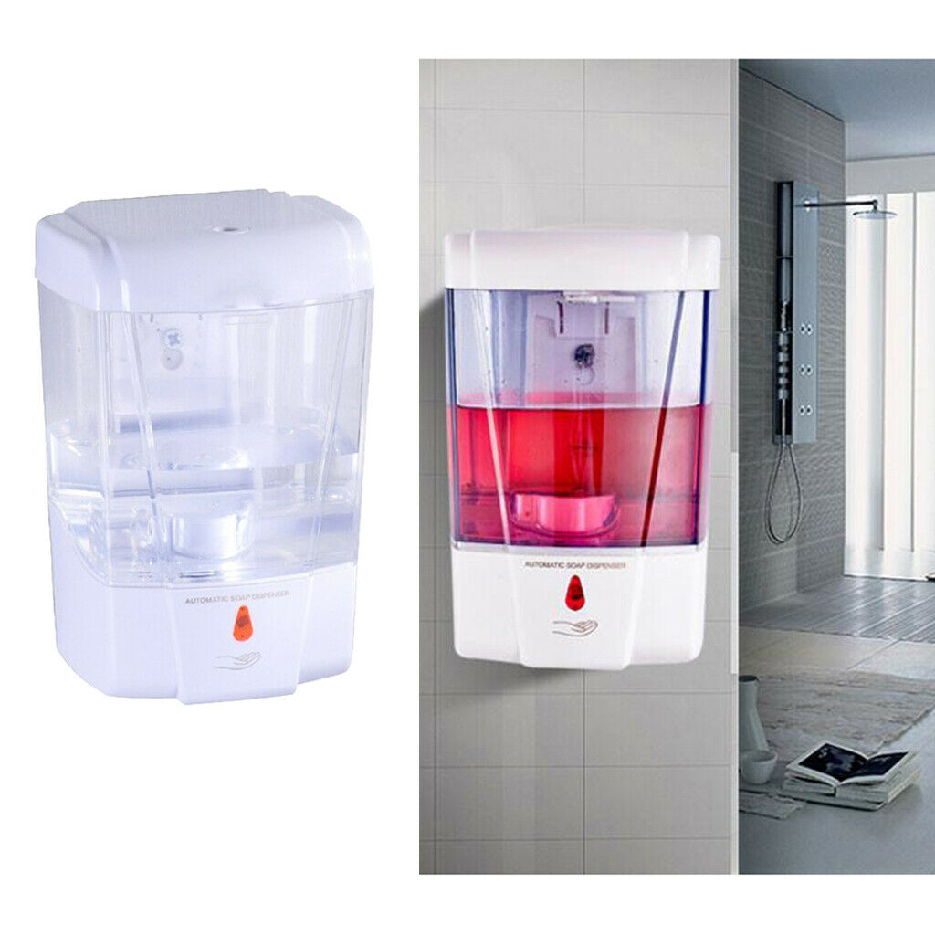 Automatic Liquid Soap Dispenser Wall Mounted 700ml/23oz No Touch Non-Drip